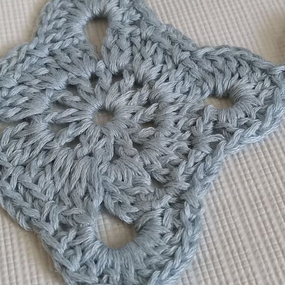 Handmade Light Blue Embroidery Floss Crochet Lightweight Dangle Style Earrings - Picture 4 of 10